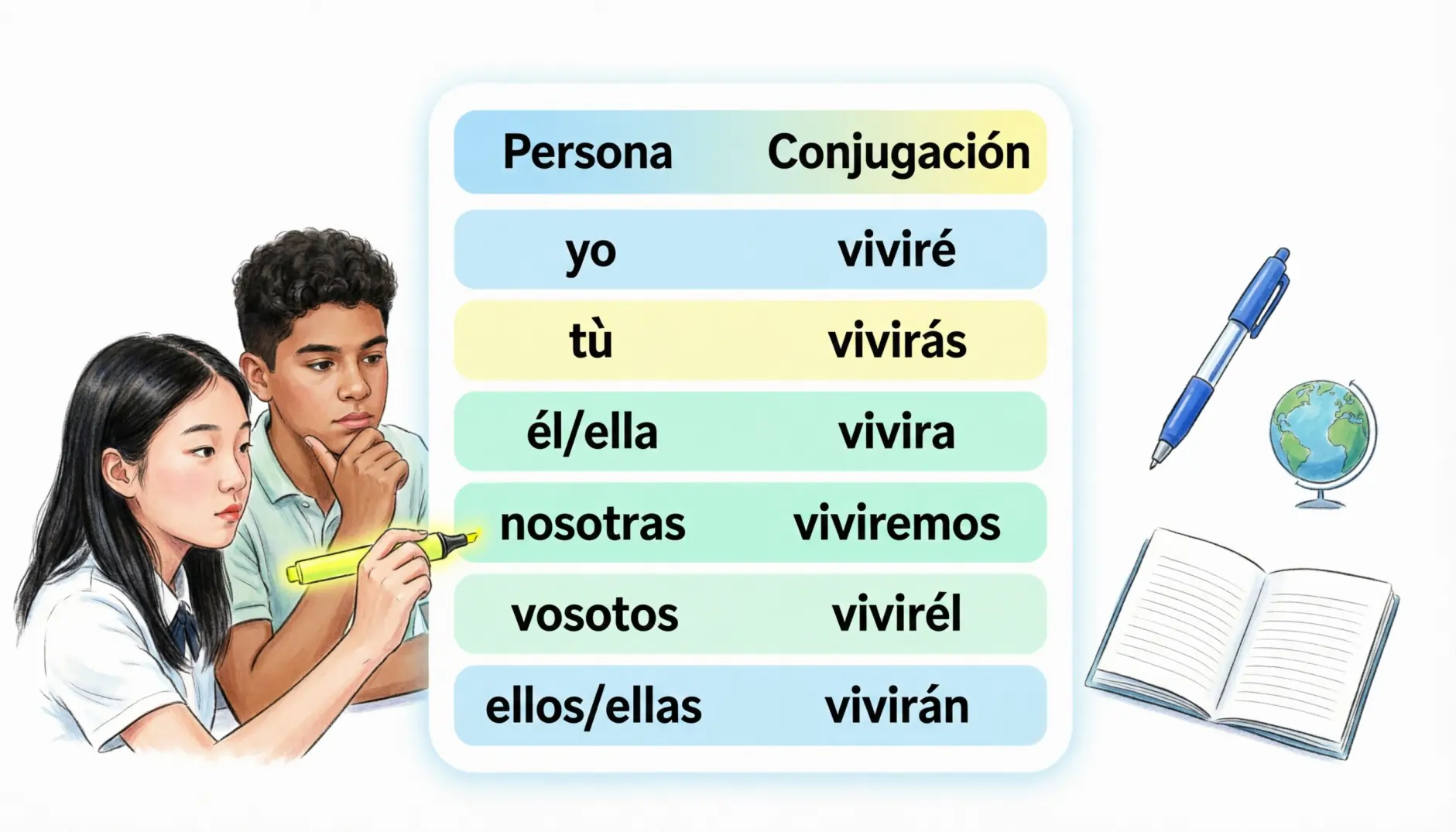 Vivir Future Tense