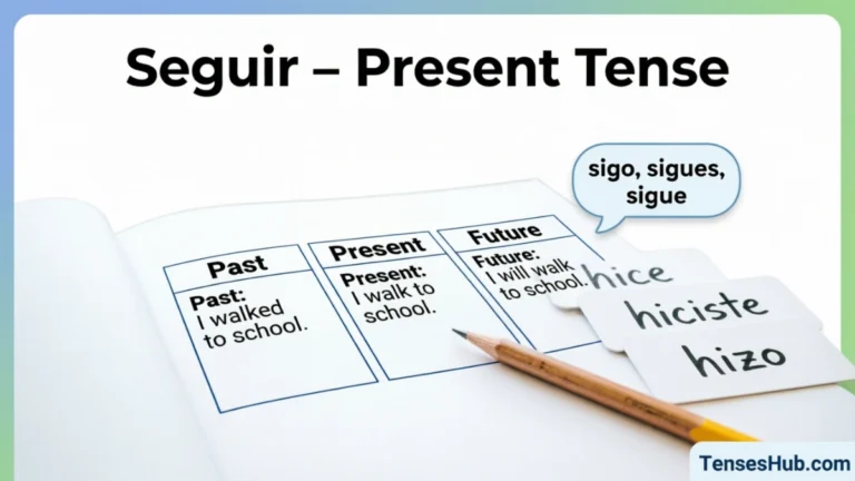 seguir present tense