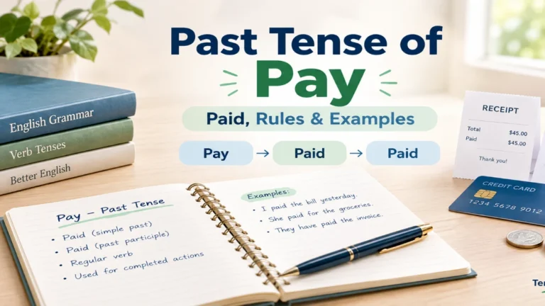 Past Tense of Pay